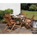 Wooden folding outdoor dining table and chair set 421932