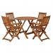 Wooden folding outdoor dining table and chair set 421932