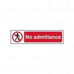 No Admittance - Sapp (200 X 50 Mm) 421956