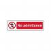 No Admittance - Sapp (200 X 50 Mm) 421956