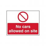 No Cars Allowed Onsite - 1.2 mm Recyclable Pp (600 X 450 Mm) 421964