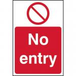 No Entry - 1.2 mm Recyclable Pp (148 X 210 Mm) 421969