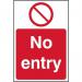 No Entry - 1.2 mm Recyclable Pp (148 X 210 Mm) 421969
