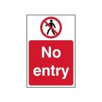 No Entry - 1.2 mm Recyclable Pp (200 X 300 Mm) 421970