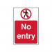 No Entry - 1.2 mm Recyclable Pp (200 X 300 Mm) 421970