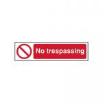 No Trespassing - Sapp (200 X 50 Mm) 421994