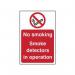 No Smoking Smoke Detectorsin Operation - Sav (200 X 300 Mm) 421996