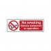 No Smoking Smoke Detectorsin Operation - Sav (300 X 100 Mm) 421997