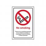 No Smoking. These Are Nosmoking Premises - 1.2 mm Recyclable Pp (200 X 300 Mm) 422010