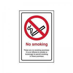 No Smoking. These Are No Smoking Premises - 1.2mm Recyclable Pp 200 X