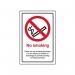 No Smoking. These Are Nosmoking Premises - 1.2 mm Recyclable Pp (200 X 300 Mm) 422010