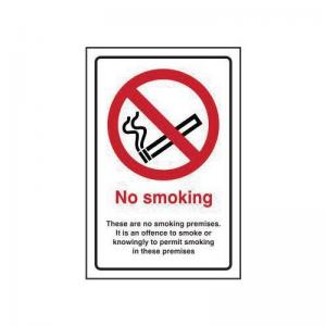 No Smoking. These Are No Smoking Premises - Sav 200 X 300mm 422011