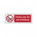 Thank You for Notsmoking - Sav (300 X 100 Mm) 422015