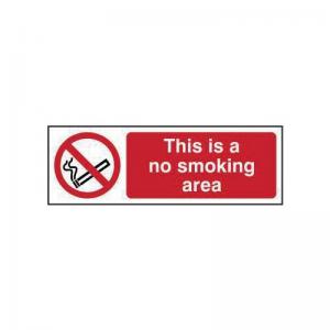 This Is A No Smoking Area - Sav 300 X 100mm 422023