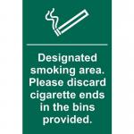 Designated Smoking Area. Pleasediscard Cigarette Ends - Sapp (200 X 300 Mm) 422034