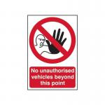 No Unauthorised Vehiclesbeyond This Point - Sapp (200 X 300 Mm) 422036