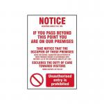 Occupiers Liability Act 1995(information) - Sapp (200 X 300 Mm) 422037