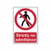 Strictly No Admittance- Sapp (200 X 300 Mm) 422039