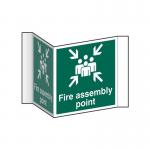 Fire Assembly Point (projectionsign) - 1.2 mm Recyclable Pp (200 mm Face) 422044