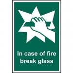 in Case of Fire Breakglass - 1.2 mm Recyclable Pp (100 X 150 Mm) 422046