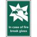 in Case of Fire Breakglass - Sav (100 X 150 Mm) 422047