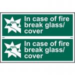 in Case of Fire Breakglasscover - Sapp (300 X 100 Mm) Pack of 2 422048