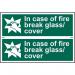 in Case of Fire Breakglasscover - Sapp (300 X 100 Mm) Pack of 2 422048