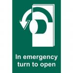 in Emergency Turn Toopen (left) - 1.2 mm Recyclable Pp (100 X 150 Mm) 422049