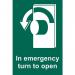 in Emergency Turn Toopen (left) - 1.2 mm Recyclable Pp (100 X 150 Mm) 422049