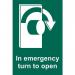 in Emergency Turn to Open(right) - 1.2 mm Recyclable Pp (100 X 150 Mm) 422051