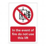 in The Event of Fire Donot Use This Lift - Sav (148 X 210 Mm) 422053