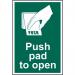 Push Pad to Open- 1.2 mm Recyclable Pp (100 X 150 Mm) 422067
