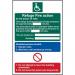 Disabled Refuge Action- 1.2 mm Recyclable Pp (200 X 300 Mm) 422095