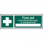 First Aid First Aid for This Departmentis Available From _____ - 1.2 mm Recyclable Pp (300 X 100 Mm) 422115