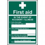 First Aid in The Eventof An Accident - 1.2 mm Recyclable Pp (200 X 300 Mm) 422118