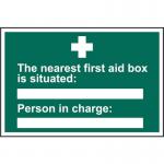The Nearest First Aid Box Is Situated:person in Charge: - Sapp (300 X 200 Mm) 422128
