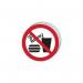 No Eating No Dinking No Smokingsymbol - Sav (100 mm Dia.) (pack of 10) 422149