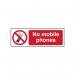No Mobile Phones- 1.2 mm Recyclable Pp (300 X 100 Mm) 422157