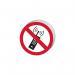 No Mobile Phones Symbol- Sav (50 mm Dia.) (pack of 10) 422164