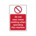 Do Not Wear Loose Clothing Whenoperating This Machine - 1.2 mm Recyclable Pp (200 X 300 Mm) 422206