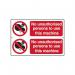 No Unauthorised Persons Touse This Machine - Sapp (300 X 100 Mm) Pack of 2 422209
