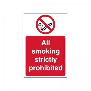 All Smoking Strictly Prohibited - 1.2mm Recyclable Pp 200 X 300mm