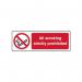 All Smoking Strictlyprohibited - 1.2 mm Recyclable Pp (600 X 200 Mm) 422216