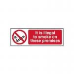 It Is Illegal to Smoke Onthese Premises - 1.2 mm Recyclable Pp (600 X 200 Mm) 422229