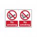 No Smoking - Sappno Smoking - Sapp (150 X 200 Mm) Pack of 2 422233
