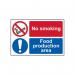 No Smoking Food Productionarea - 1.2 mm Recyclable Pp (150 X 100 Mm) 422241