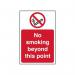 No Smoking Beyond Thispoint - 1.2 mm Recyclable Pp (200 X 300 Mm) 422244