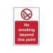 No Smoking Beyond Thispoint - Sav (200 X 300 Mm) 422248