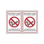 No Smoking Englishwelshdouble Sided - Ds Sav (160 X 230 Mm) 422256