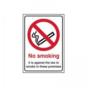 No Smoking It Is Against The Law To Smoke In These Premises - 1.2mm